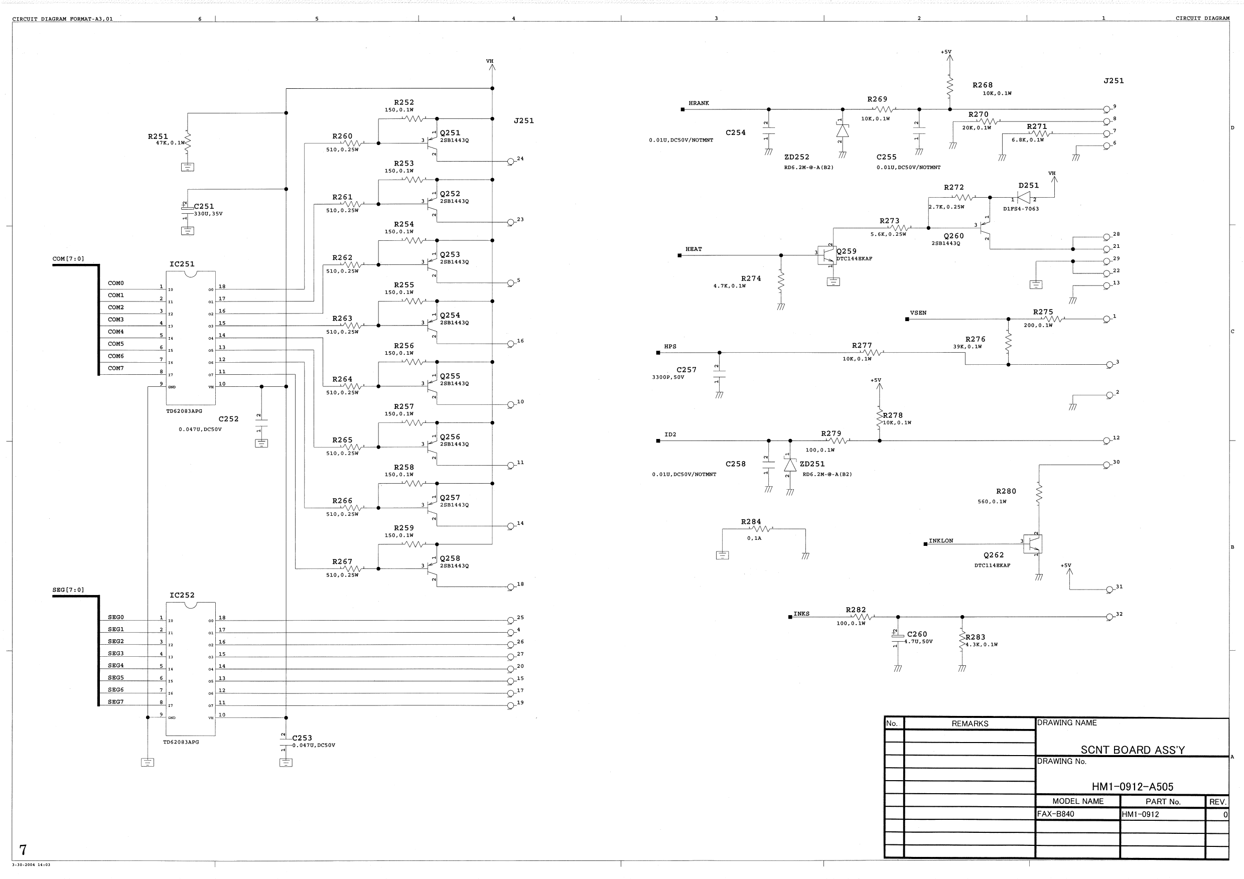 Canon FAX B820 B822 B840 Circuit Diagram-2